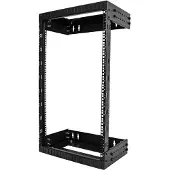 StarTech.com .com 18HE Netzwerkschrank 19 Zoll für Wandmontage - Einstellbare Tiefe 30 - 50 cm - 2 Pfosten Open Frame Serverschrank/Wandrack/Server rack - Käfigmuttern & Schrauben (RACK-18U-20-WALL-OA)