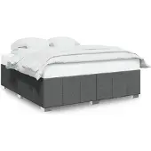 vidaXL Bettgestell ohne Matratze Dunkelgrau 180x200 cm Stoff