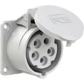 PC Electric 315-1 CEE-Anbausteckdose gerade (70x70mm) 16A 5p 1h IP44/IP54 3151