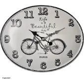 HTI Wanduhr im Fahrrad-Design, 49 cm breit