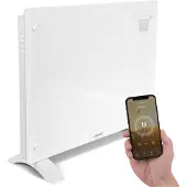 Vonroc Glasplatten-Konvektorheizgerät – 1500W – Weiß | Manuelle und WLAN-Steuerung