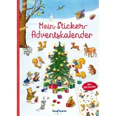 Kaufmann Adventskalender für Kinder ab 3 Jahren mit über 300 Stickern und 24 Hintergründen zum Gestalten von Weihnachtsszenen mit Tieren