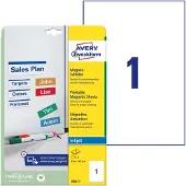 Avery Magnetschilder J8867-5, zum Beschriften, wiederverwendbar, Metall, matt weiß, 78 210 x 297 mm, 5 Stk.