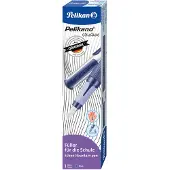 Pelikan Füllhalter o structure P481L, blau Schaft mit Rillenstruktur, ergonomische Soft-Griffzone