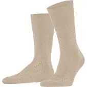 Falke Socken "Tiago Dotted Line", Herren, Gr. 45-46, beige (silk (4097)), Obermaterial: 93% Baumwolle CO. 5% Polyamid PA. 2% Elasthan EL., glatt, Socken Socken