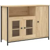 vidaXL Sideboard Sonoma-Eiche 100x35x75 cm Holzwerkstoff