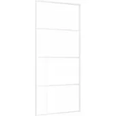 vidaXL Schiebetür ESG-Mattglas und Aluminium 90x205 cm Weiß