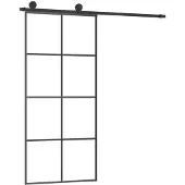 vidaXL Schiebetür mit Beschlag 90x205 cm ESG-Glas & Aluminium