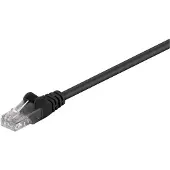 Goobay CAT 5e Patchkabel, U/UTP, Schwarz, 50 m, CCA Kupfergemisch