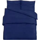vidaXL Bettwäsche-Set Marineblau 155x220 cm Leichte Mikrofaser