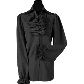 Coppens Rüschenbluse mit Jabot schwarz