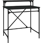 vidaXL Schreibtisch Schwarz 80x50x90 cm Holzwerkstoff und Eisen