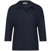 Street One 3/4-Arm-Shirt mit Polokragen und V-Ausschnitt