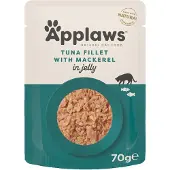 Applaws Nassfutter für Katzen Jelly mit Thunfischfilet Makrele 70 g Futter