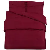 vidaXL Bettwäsche-Set Bordeauxrot 155x220 cm Leichte Mikrofaser