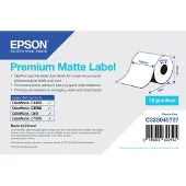 Epson Premium Matte Label - Continuous Roll: 105mm x 35m, Weiß, Selbstklebendes Druckeretikett, Etikettenrolle, Acryl, Permanent, Matte