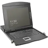 Digitus 19" HD LCD KVM Konsole, 8-Port VGA, französisch Tastatur