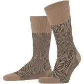 Falke Socken "Airport Herringstripe", Herren, Gr. 43-46, braun (camel (5038)), Obermaterial: 62% Schurwolle WV. 24% Polyamid PA. 13% Baumwolle CO. 1% Elasthan EL., glatt, Socken Socken