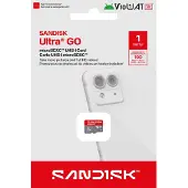 SanDisk Ultra GO, 1 TB, MicroSDXC, UHS-I, 190 MB/s, V10, Grau, Rot