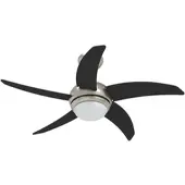 vidaXL Deckenventilator mit Licht und Fernbedienung 110 cm Schwarz