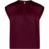 Zero Satinbluse "Satin-Bluse mit Rundhalsausschnitt", Damen, Gr. 40, lila (schwarz aubergine), Obermaterial: 96% Polyester Pol. recyc.. 4% Elasthan EL., Blusen Satinbluse