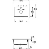 Villeroy & Boch 330902R1 EB-SP Subway 60 S 600x510mm Exc-Garn.