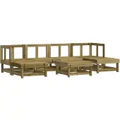 vidaXL 7-tlg. Garten-Lounge-Set Kiefernholz Imprägniert