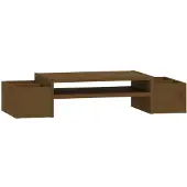 vidaXL Monitorständer Honigbraun 70x27,5x15 cm Massivholz Kiefer
