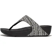Original Brands FitFlop Lulu Shimmerweave Toe-Post Sandals BLACK 38
