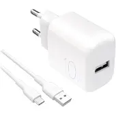 Puro Power Kit: Ladegerät Daily 1 USB-A-Anschluss + USB-A-auf-USB-C-Kabel