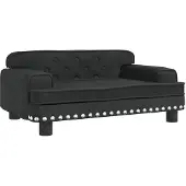 vidaXL Hundebett Schwarz 70x45x30 cm Samt