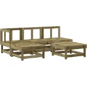 vidaXL 5-tlg. Garten-Lounge-Set Kiefernholz Imprägniert
