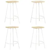 vidaXL Barhocker 4 Stk. Mango Massivholz
