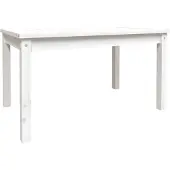 vidaXL Gartentisch Weiß 82,5x50,5x45 cm Massivholz Kiefer