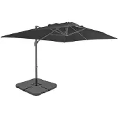 vidaXL Sonnenschirm mit Tragbarem Sonnenschirmständer Anthrazit