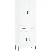 vidaXL Highboard Weiß 69,5x34x180 cm Holzwerkstoff
