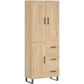 vidaXL Highboard Sonoma-Eiche 69,5x34x180 cm Holzwerkstoff