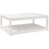 vidaXL Gartentisch Weiß 121x82,5x45 cm Massivholz Kiefer