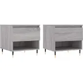 vidaXL Couchtische 2 Stk. Grau Sonoma 50x46x50 cm Holzwerkstoff
