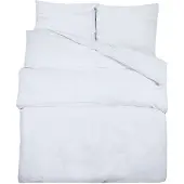 vidaXL Bettwäsche-Set Weiß 155x220 cm Leichte Mikrofaser