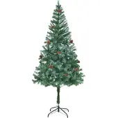 vidaXL Künstlicher Weihnachtsbaum mit Tannenzapfen 180 cm