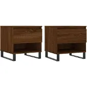 vidaXL Couchtische 2 Stk. Braun Eichen-Optik 50x46x50 cm Holzwerkstoff