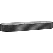 vidaXL Hochbeet Verzinkter Stahl 322x100x36 cm Anthrazit