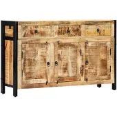 vidaXL Sideboard 120x35x76 cm Massivholz Mango
