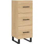 vidaXL Sideboard Sonoma-Eiche 34,5x34x90 cm Holzwerkstoff