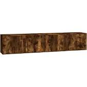 vidaXL TV-Wandschränke 2 Stk. Räuchereiche 100x34,5x40 cm