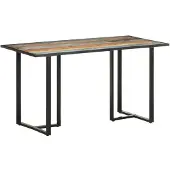 vidaXL Esstisch 140 cm Recyceltes Massivholz