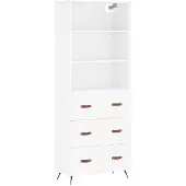vidaXL Highboard Weiß 69,5x34x180 cm Holzwerkstoff