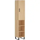 vidaXL Highboard Sonoma-Eiche 34,5x34x180 cm Holzwerkstoff