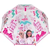 Kids Euroswan Parasolka przezroczysta automatyczna 48cm Barbie BB00011